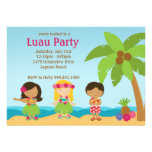 Invitación de la fiesta de cumpleaños de Luau