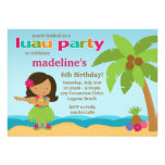 Invitación de la fiesta de cumpleaños de Luau