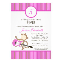 invitación de la fiesta de cumpleaños del mono del