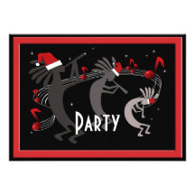 Invitación de la fiesta de Navidad de Kokopelli