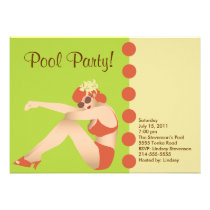 Invitación de la fiesta en la piscina invitaciones
