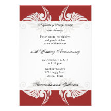 Invitación del aniversario de boda de la obra clás