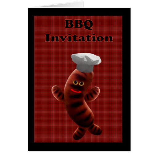 INVITACIÓN DEL BBQ - INVITACIÓN DE LA BARBACOA TARJETÓN