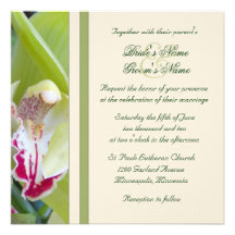 Invitación del boda de la orquídea