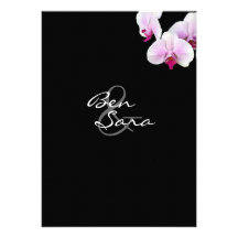 Invitación del boda de la orquídea del primer