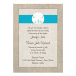 Invitación del boda de playa del dólar de arena - 