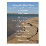 Invitación del boda de playa postales