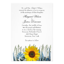 Invitación del boda del girasol