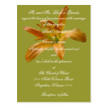 Invitación del boda del lirio con escritura postales