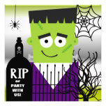 Invitación del fiesta de Frankenstein Halloween