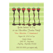 Invitación del fiesta de la "fondue"