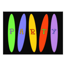 Invitación del fiesta de las tablas hawaianas