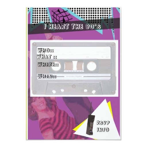 invitación del fiesta de los años 80 | Zazzle invitación del fiesta de los años 80 | Zazzle