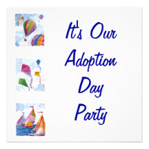 invitación del fiesta del día de la adopción