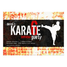 Invitación del fiesta del karate