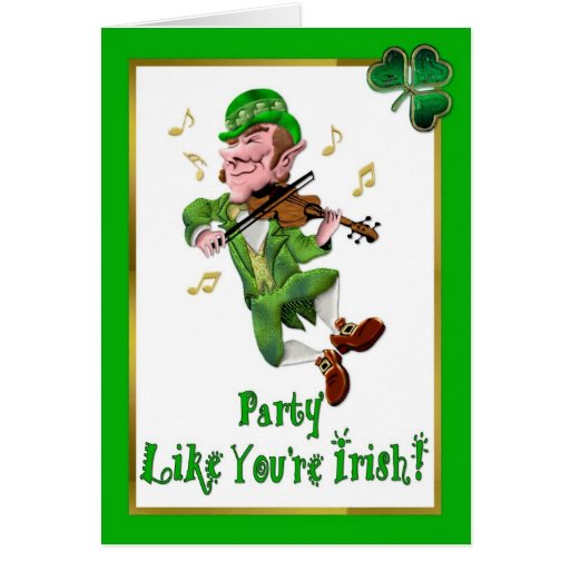 Invitación del Leprechaun del baile Felicitación