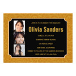 Invitación elegante del graduado de la foto