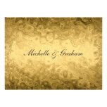 Invitación elegante popular del boda del oro
