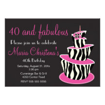 Invitación fabulosa de la fiesta de cumpleaños de 
