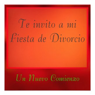 Invitación - Fiesta de Divorcio Announcement