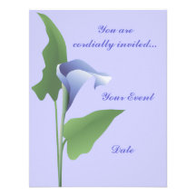 Invitación floral de la cala azul