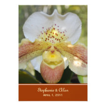 Invitación manchada del boda de la orquídea