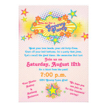 invitación maravillosa del fiesta del flower power