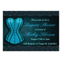 Invitación nupcial de la ducha de la ropa interior