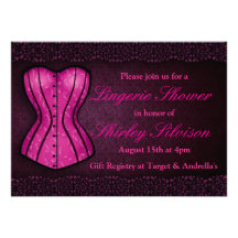 Invitación nupcial de la ducha de la ropa interior