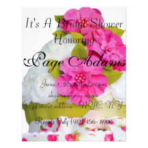Invitación nupcial de la ducha de los flores román
