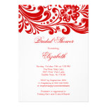 Invitación nupcial de la ducha del remolino floral
