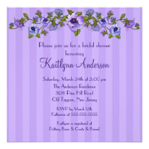 Invitación nupcial floral de la ducha del pensamie