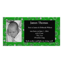 Invitación occidental del nacimiento del bebé tarjetas fotográficas personalizadas