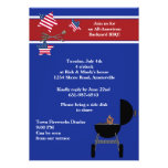 Invitación patriótica del Bbq del fiesta