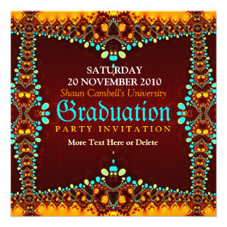 Invitación real de la graduación del fractal