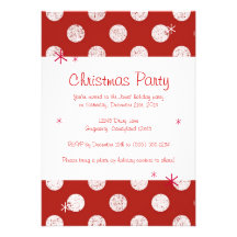 Invitación roja de la fiesta de Navidad del lunar
