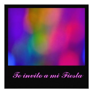 Invitación - Te invito a mi Fiesta - Multicolor Custom Announcements