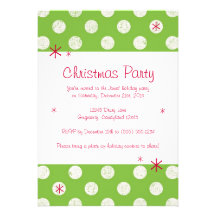 Invitación verde de la fiesta de Navidad del lunar