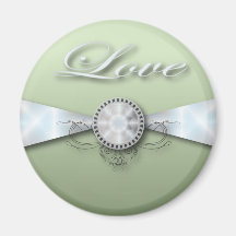Invitación y favor elegantes del boda de la verde  iman