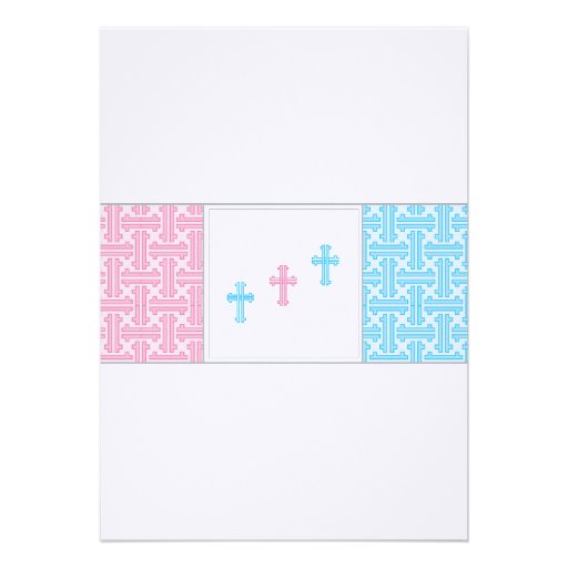 Invitaciones de bautizo  |  Los bebés triplete Invites