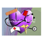 Invitaciones de la fiesta de graduación de la enfe invitacion personalizada