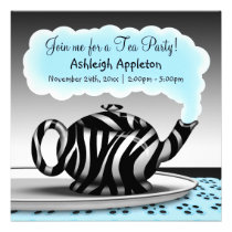 Invitaciones de la fiesta del té de la tetera del  invitaciones