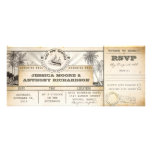 invitaciones de los boletos del boda del documento comunicados personalizados