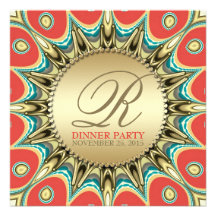 Invitaciones de oro del fiesta de cena del girasol anuncios  