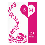 Invitaciones del aniversario de boda del monograma anuncio