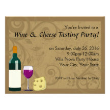 Invitaciones del fiesta de la prueba del vino y de invitacion personal 