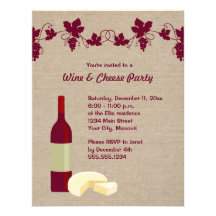 Invitaciones del fiesta del vino y del queso anuncio