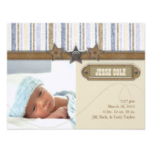Invitaciones del nacimiento de Jesse Colse Anuncios Personalizados