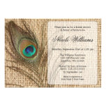 Invitaciones nupciales de la ducha de la pluma del comunicado personal  