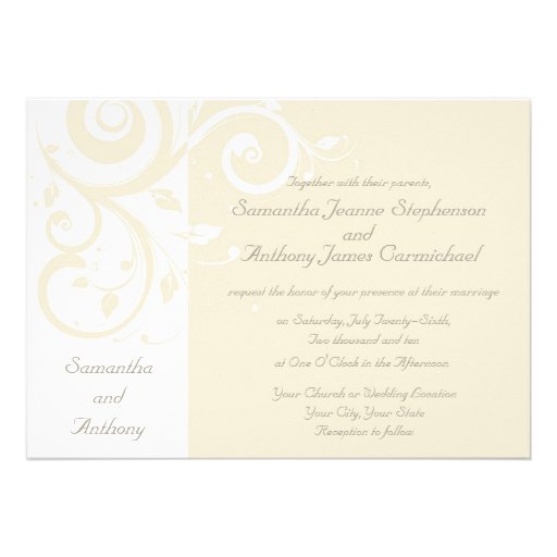 Invitaciones reversas poner crema del boda del rem invitacion personal 